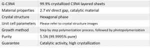 g-C3N4 crystals 氮化碳晶体