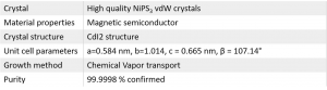 NiPS3 crystals 三硫化磷镍晶体