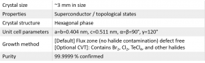 PdTe2 crystals 二碲化钯晶体 (Palladium Ditelluride)