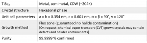 TiSe2 二硒化钛晶体 (Titanium Diselenide)